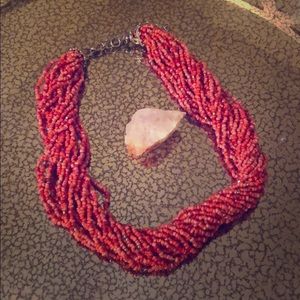 Coral statement necklace